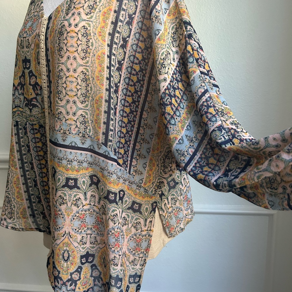 Democracy Asymmetrical Colorful Patterned Blouse,… - image 4